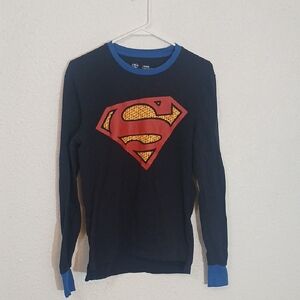 Make Offer Superman Logo Long Sleeve Shirt